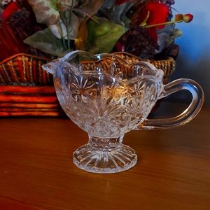 Godinger Crystal Shannon Pineapple 12 oz Small Pitcher Lg Gravy Boat Server 5"